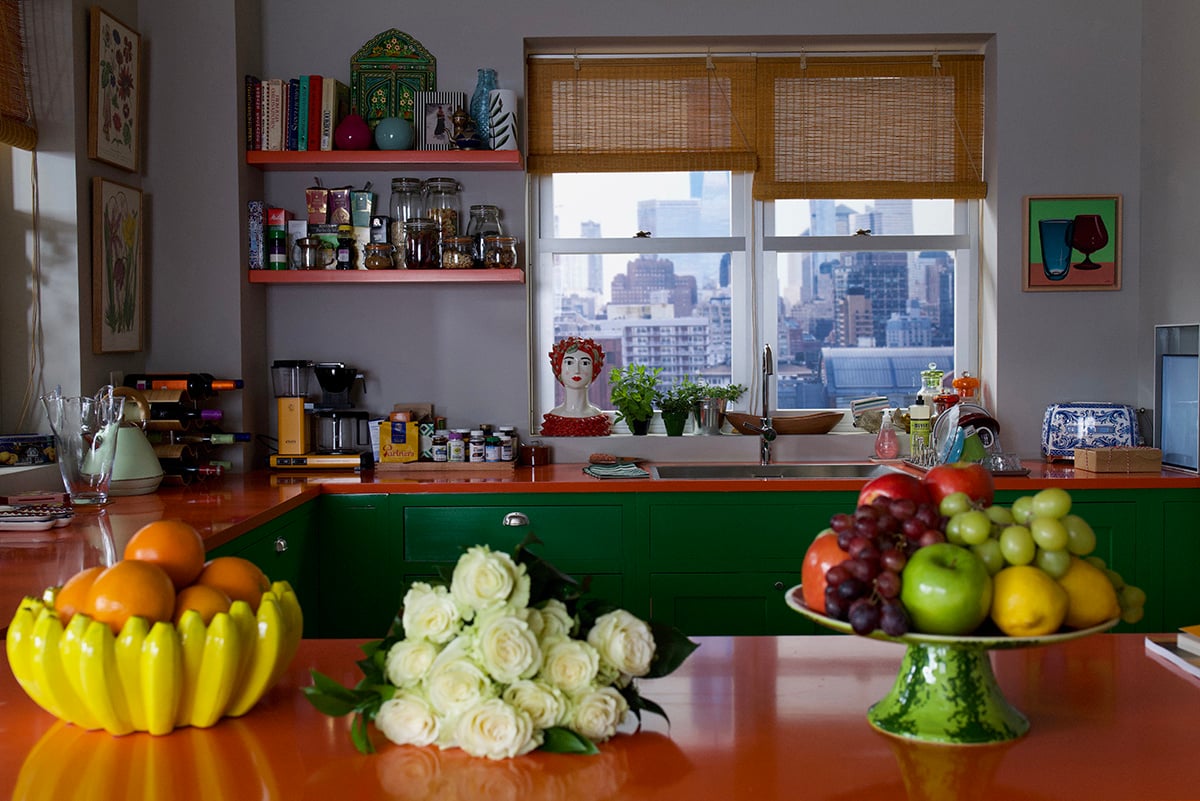 Rosco SoftDrop provides Manhattan views outside Martha’s kitchen windows.