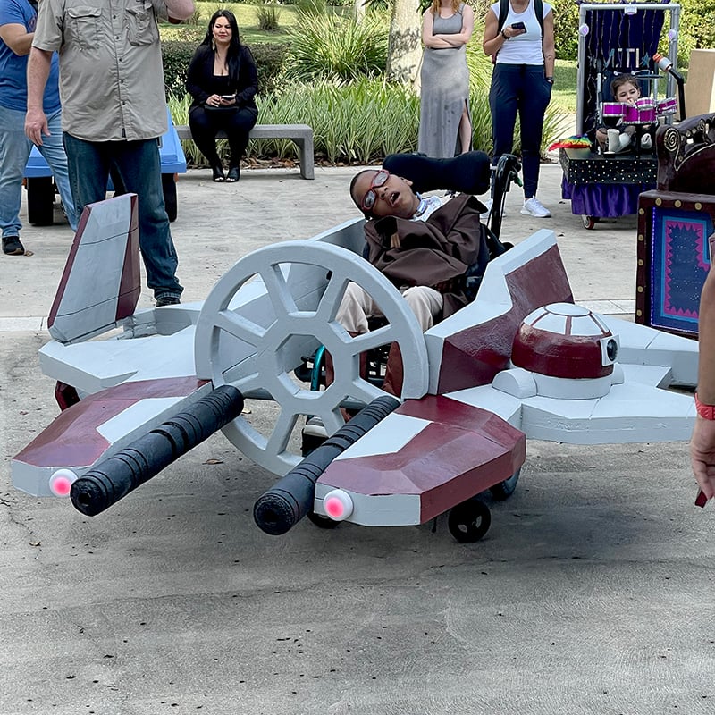 A Jedi Starship adaptive costume for children with disabilities.